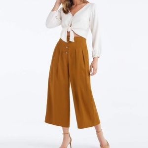 Zara High Waist Button Culottes